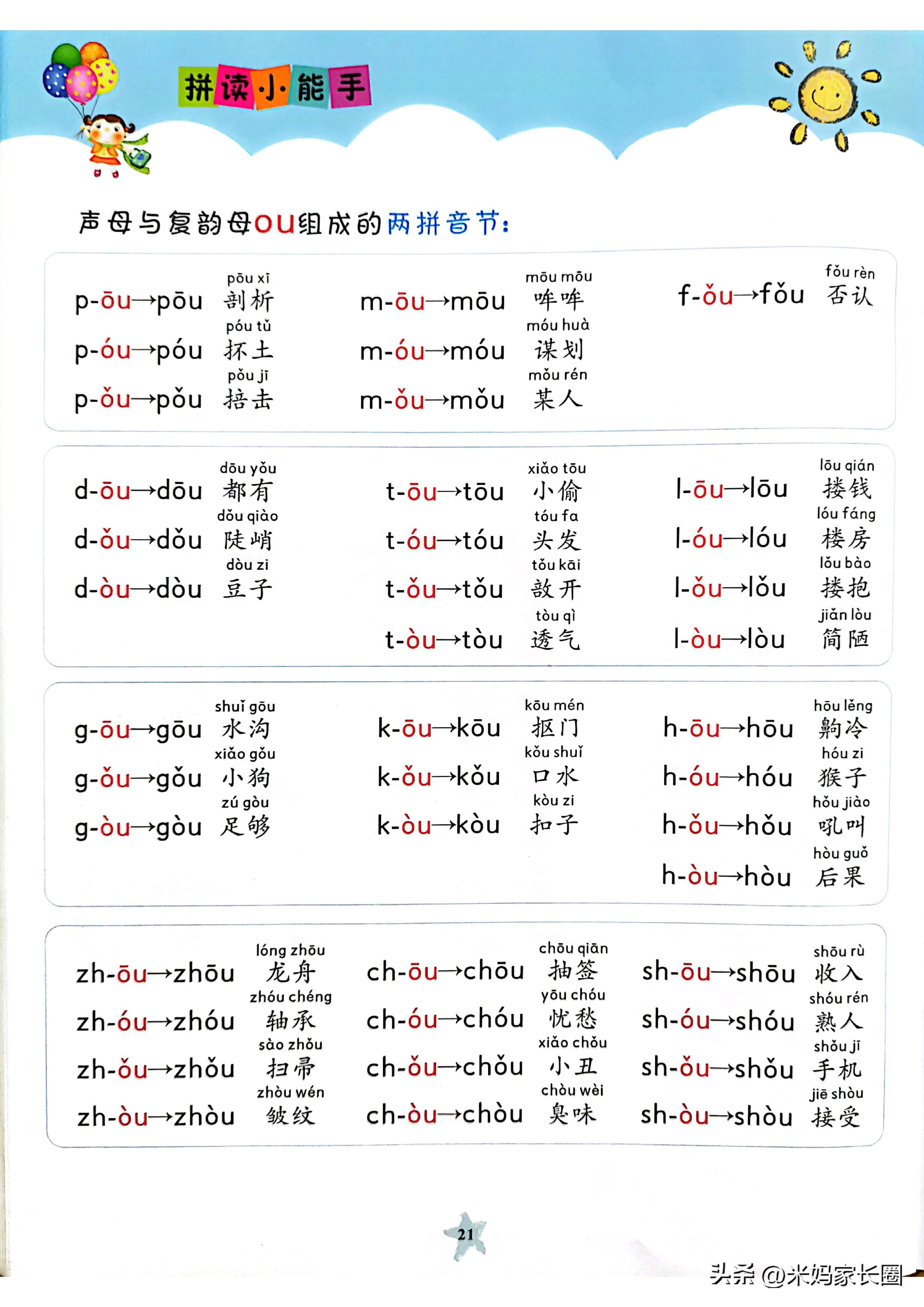 幼小衔接拼音拼读训练大全,幼小衔接复韵母拼音拼读