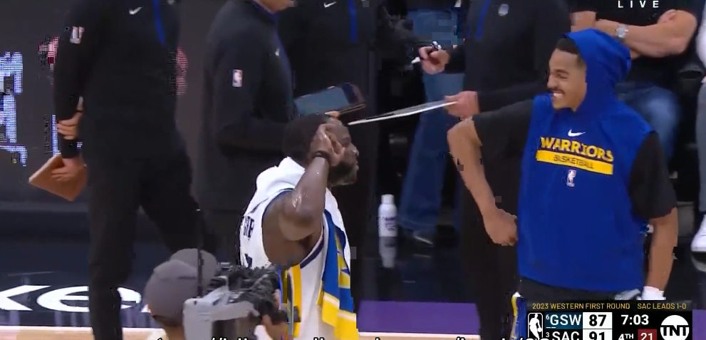 追梦防守小萨,追梦肘击小萨