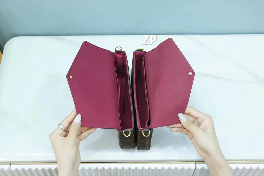 lvtwist水波纹链条包有镜子吗,lv三合一链条包外观花纹鉴定