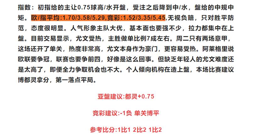 尤文图斯意甲竞彩分析预测,都灵vs尤文图斯竞彩