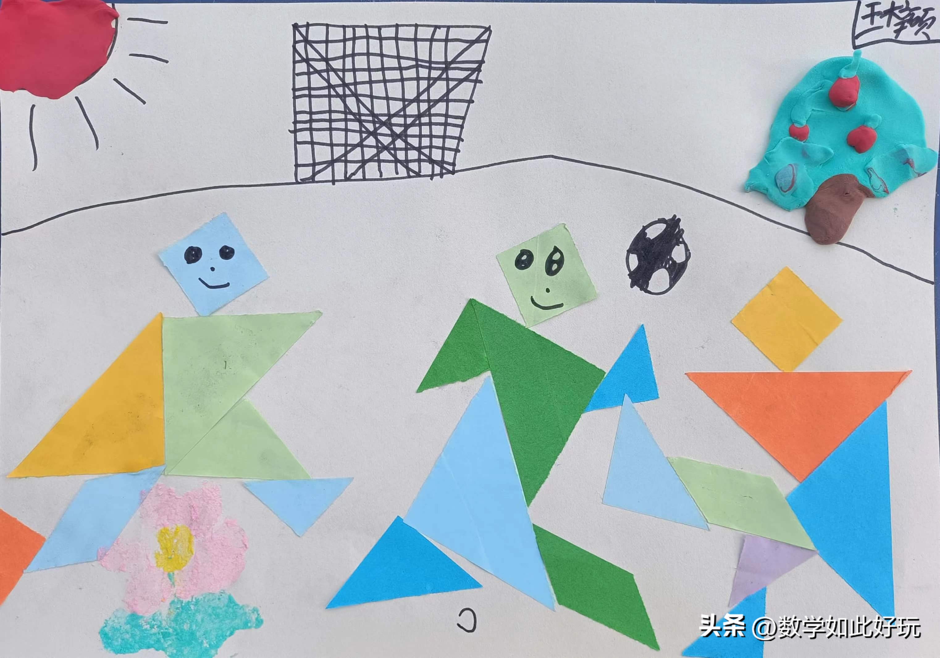 用真正的七巧板拼创意图画讲故事,玩转七巧板创意画可打印