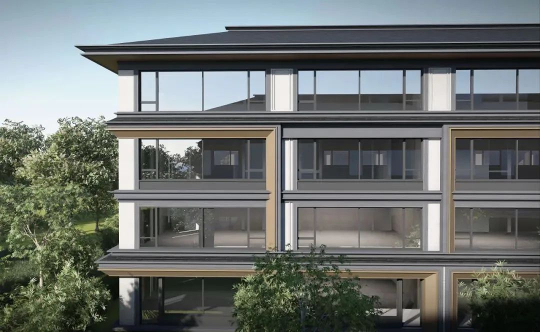 斜切转角楼梯立面施工图,建筑立面效果设计处理手法