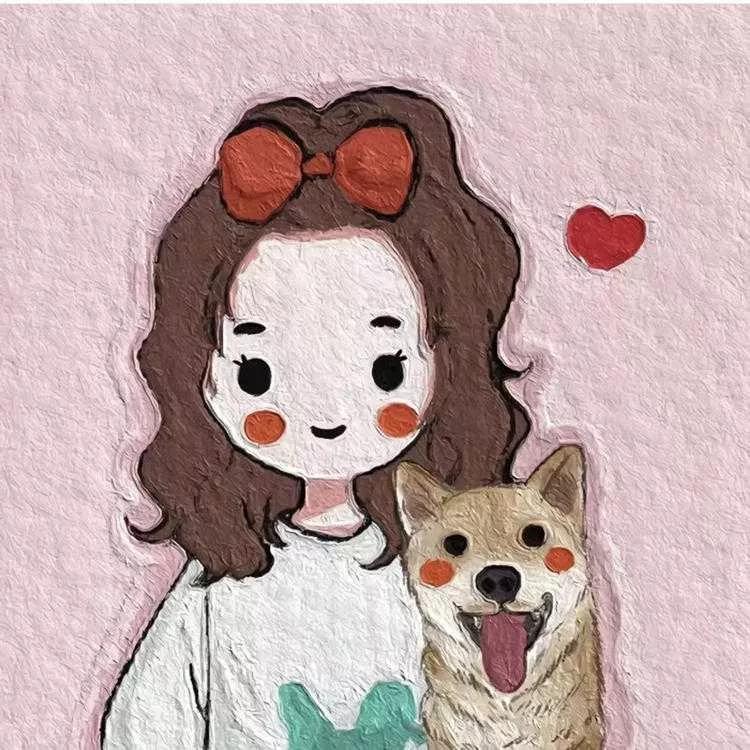 情侣头像简单干净卡通人物可爱,情侣头像个性签名