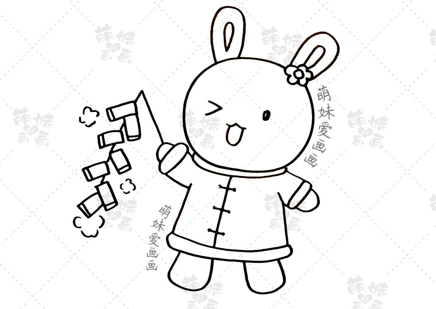 新春手抄报2023兔年简单又好看,兔年春节手抄报简单又漂亮字又少