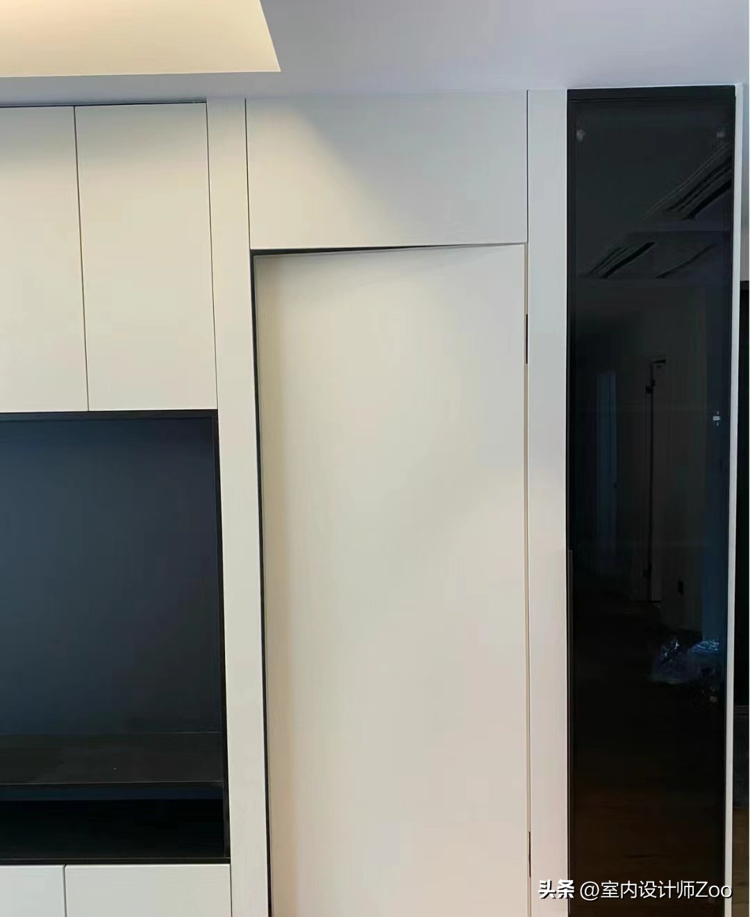 电视柜电视墙隐形门一体制作设计,电视柜隐形门一体高级