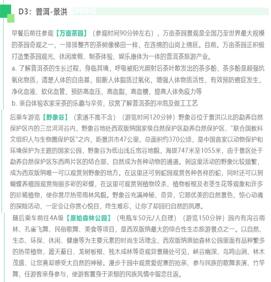 昆明普洱版纳双飞六日游,傣乡缘昆明版纳双飞6日游攻略