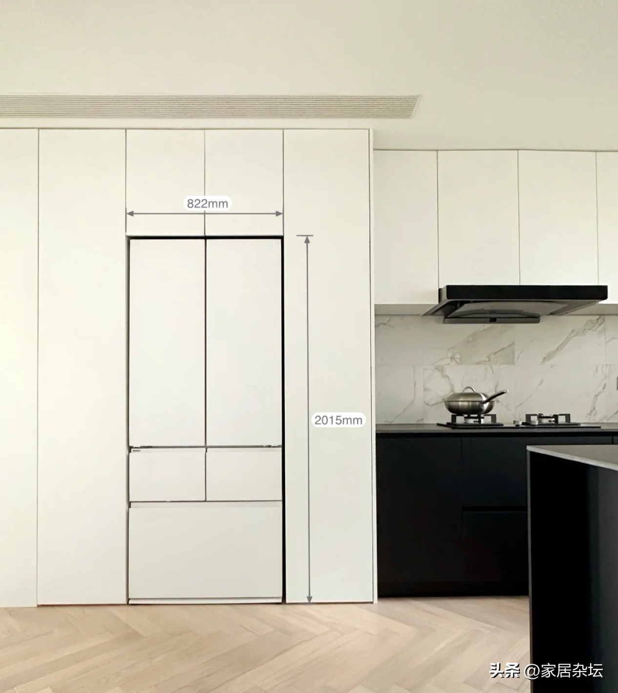 全隐藏嵌入式冰箱具体怎么做,两边都是墙嵌入式冰箱怎么做