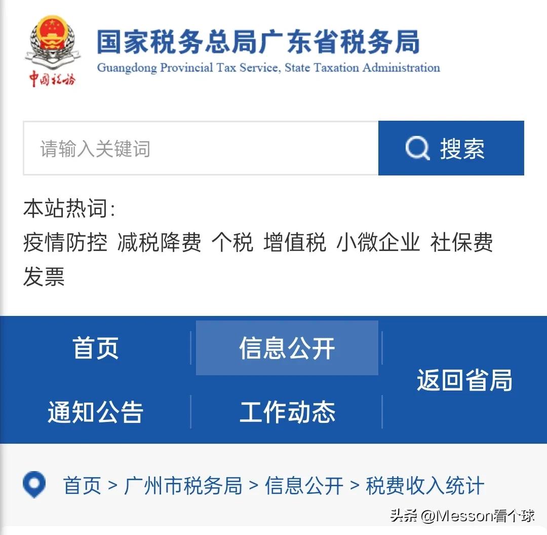 广州的经济实力,广州2023年税费收入