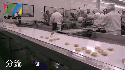 全自动月饼工厂流水线生产,一体化月饼生产线操作
