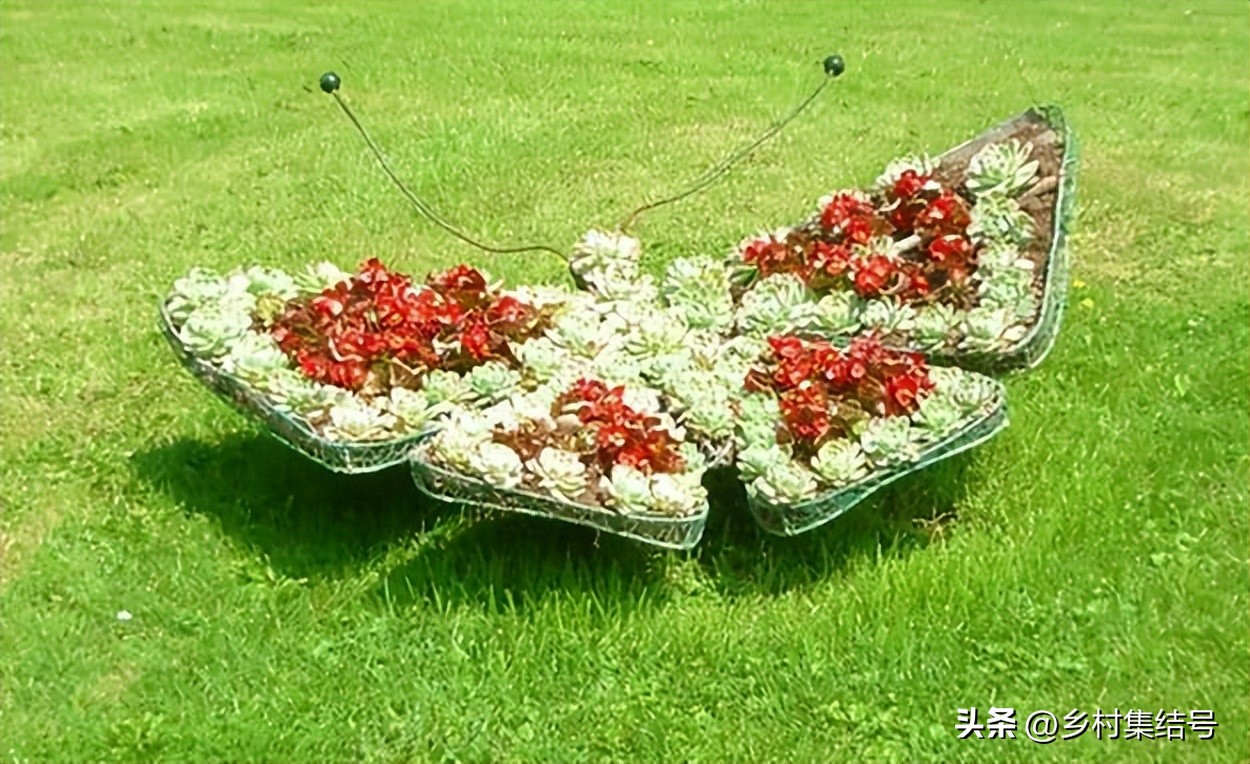 别墅庭院创意藤床,农村新型庭院花园设计图