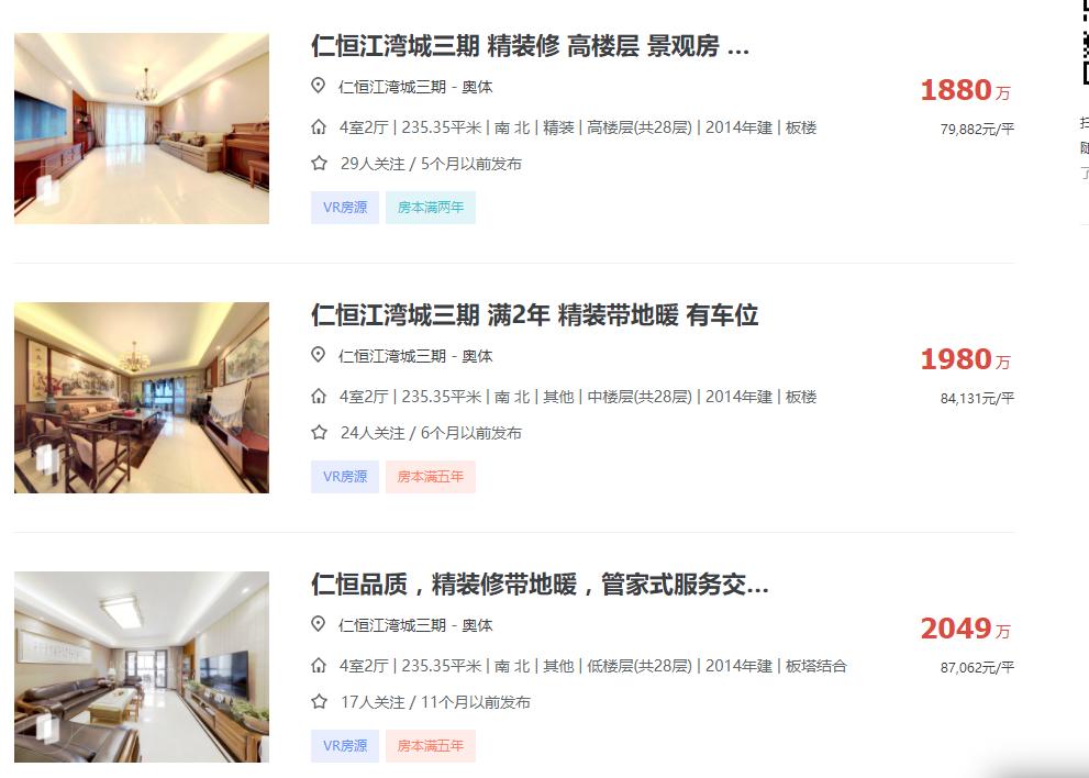 7.3万/平法拍房落锤，仁恒江湾城还是稳呐