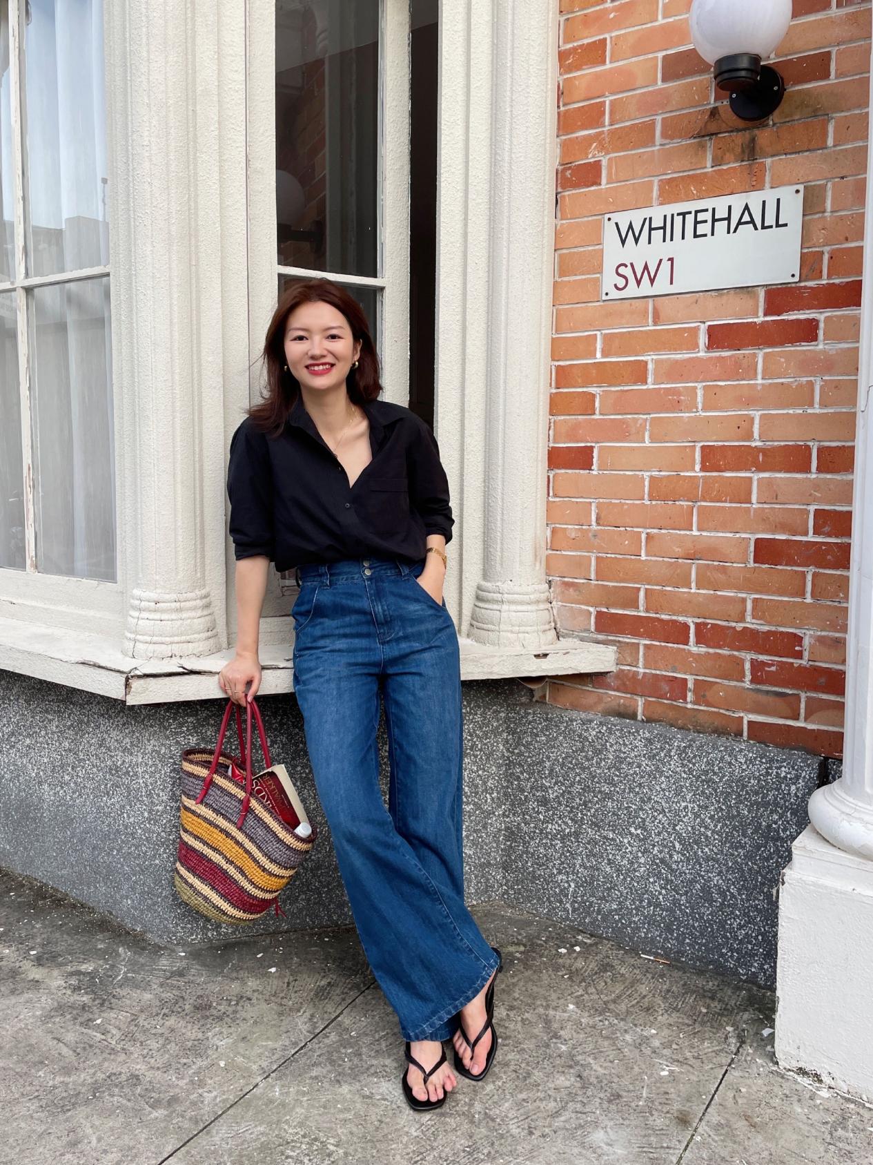 哪款阔腿牛仔裤显瘦又有质感,遮肉阔腿牛仔裤