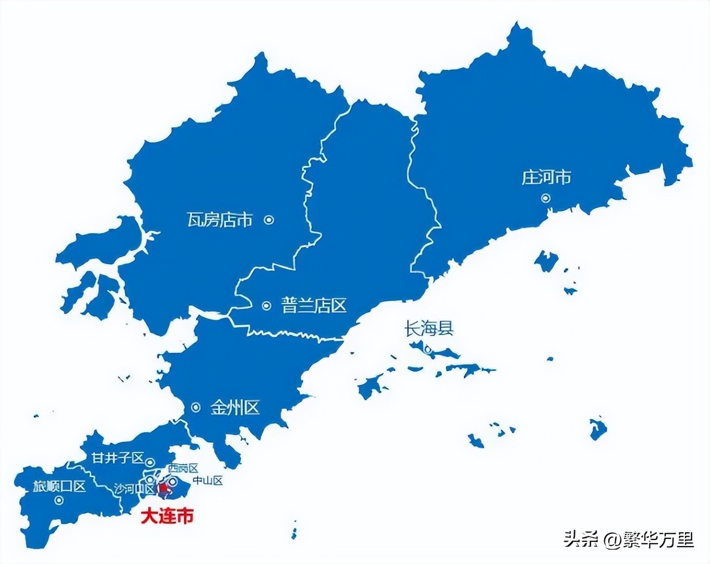 大连市区划优化,大连市最新区划地图