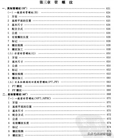 公制螺纹标准对照表,英制螺纹与公制螺纹区别表