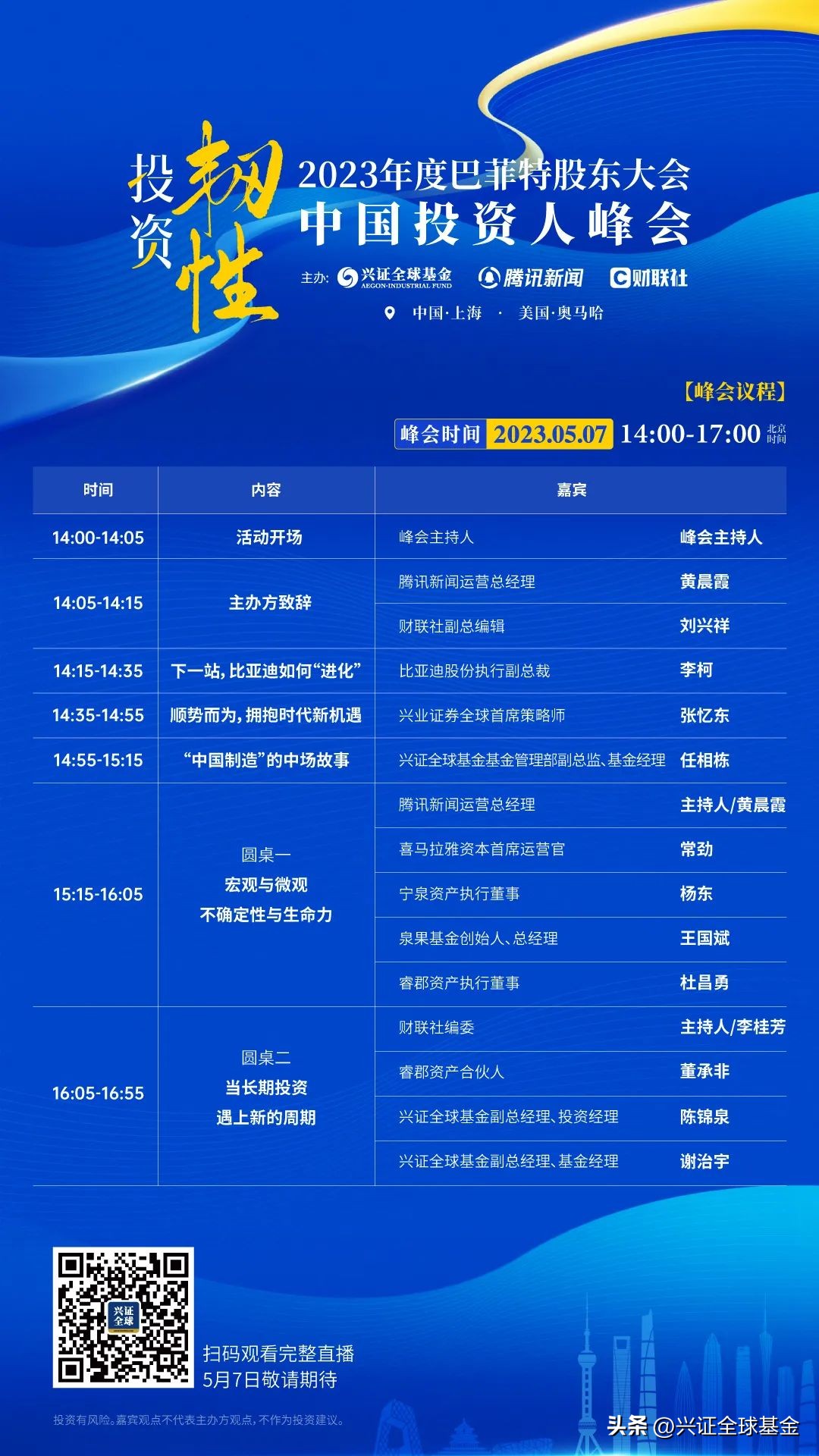 中国投资人未来峰会直播,第五届全球投资峰会