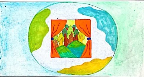 思维导图类绘画作品图片,小学优秀作品构图