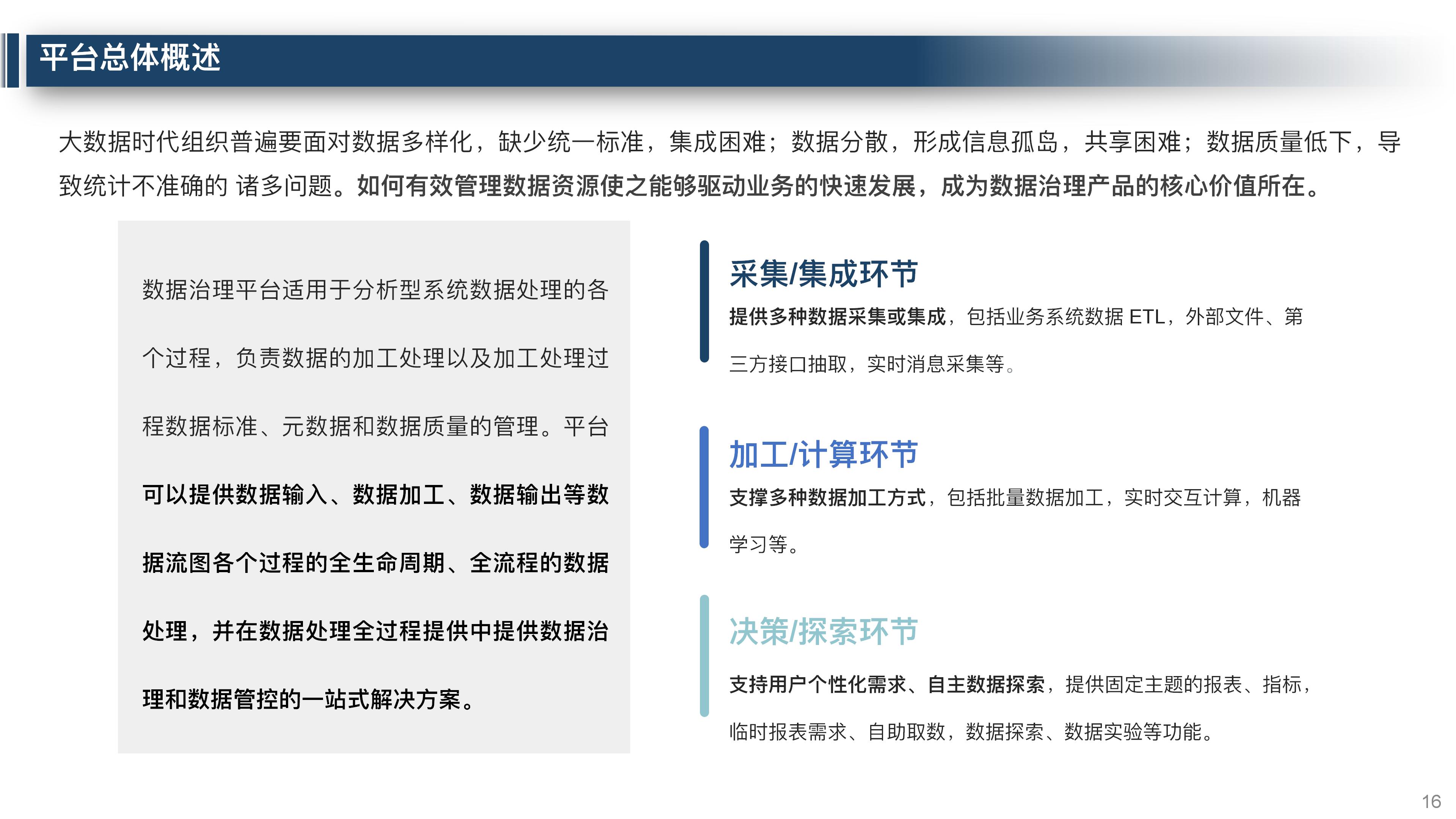 大数据平台数据治理整体解决方案,大数据平台运营维护体系