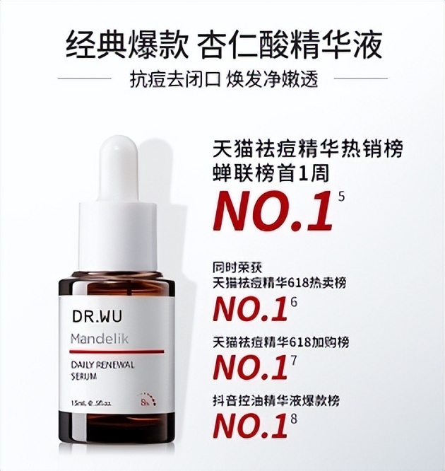 DR.WU达尔肤618圆满收官，多款爆品斩获天猫、抖音销售榜单NO.1