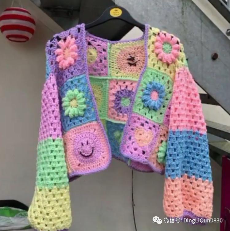 「针织作品」漂亮的祖母格图案夹克2022精品系列