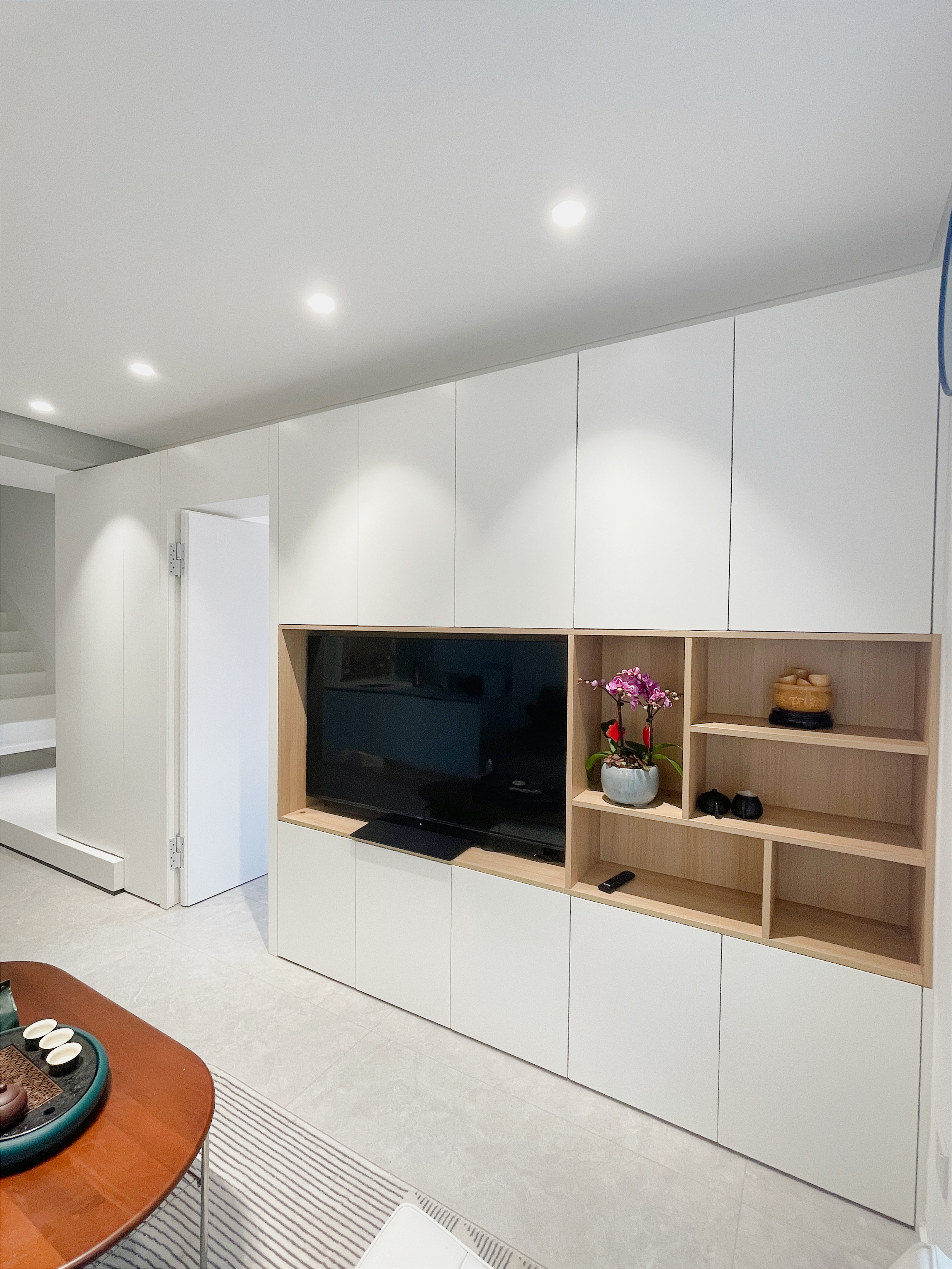 中古风格满墙电视柜,满墙电视柜真香