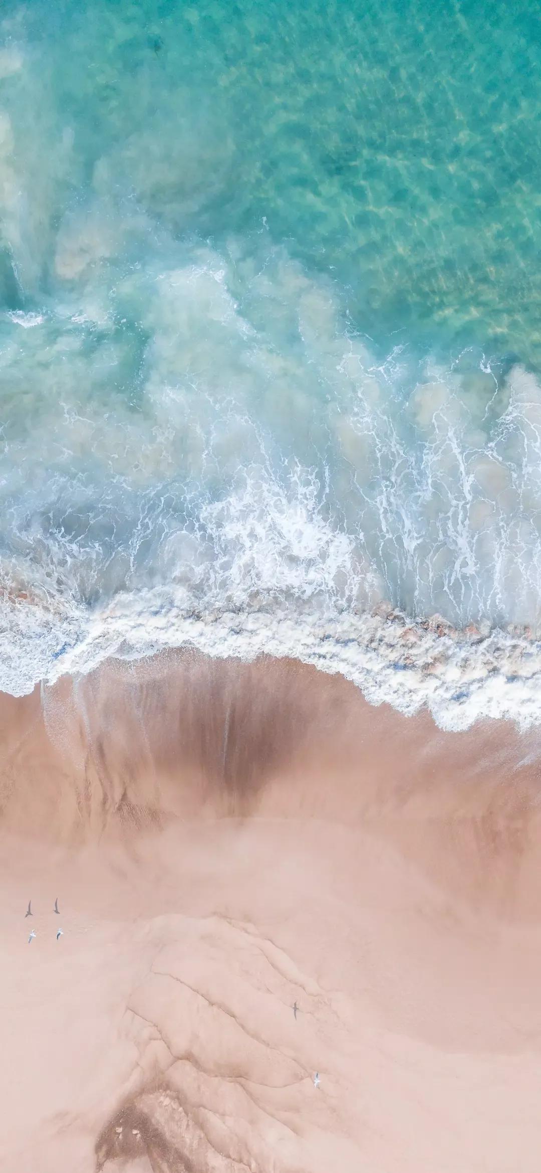 大海壁纸｜大海边，守候朝霞，聆听海浪的乐章