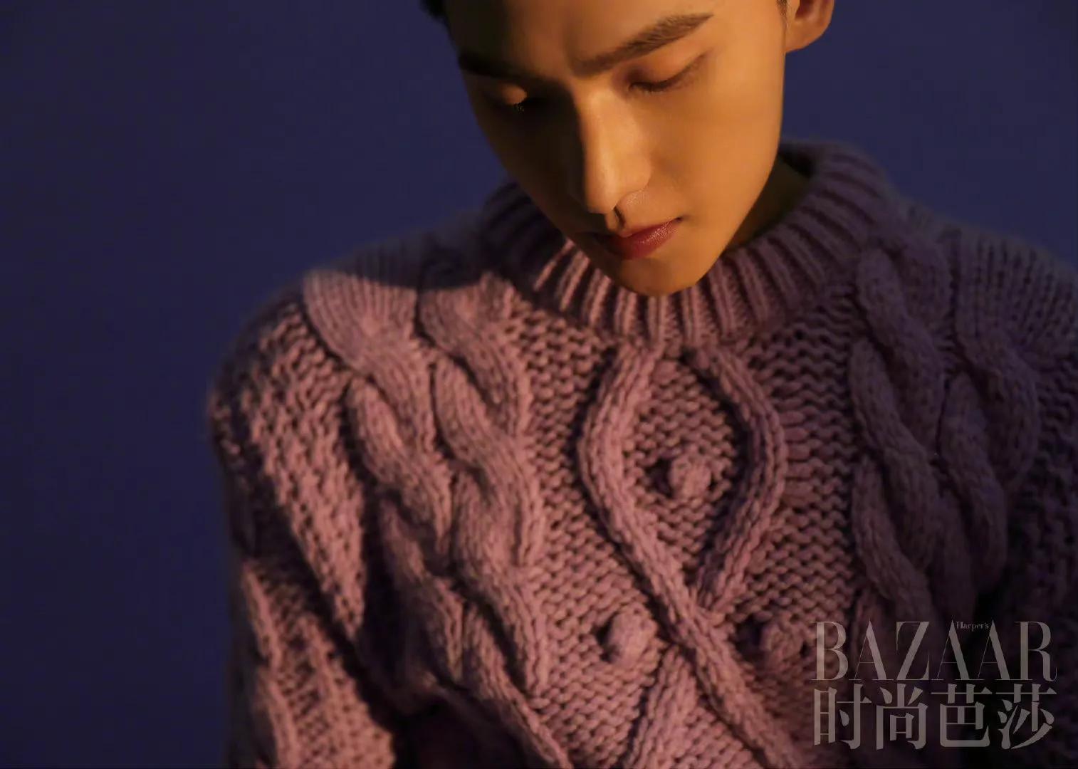 时尚芭莎肖战银发造型高清,肖战登时尚芭莎封面人物