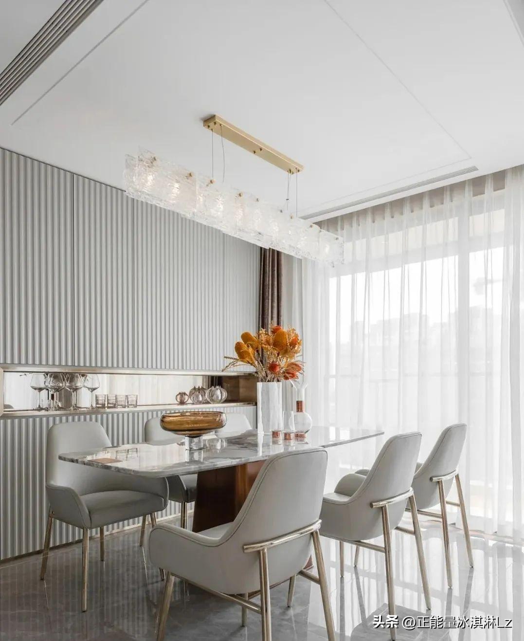 石材简约小户型装修,大理石木饰面轻奢风格装修效果图