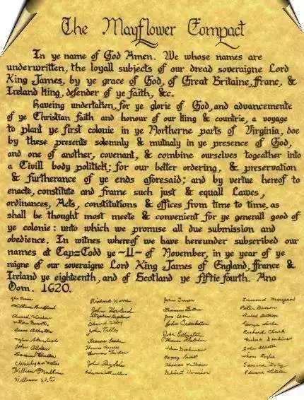 美国五月花号公约签署,美国五月花号公约主要内容