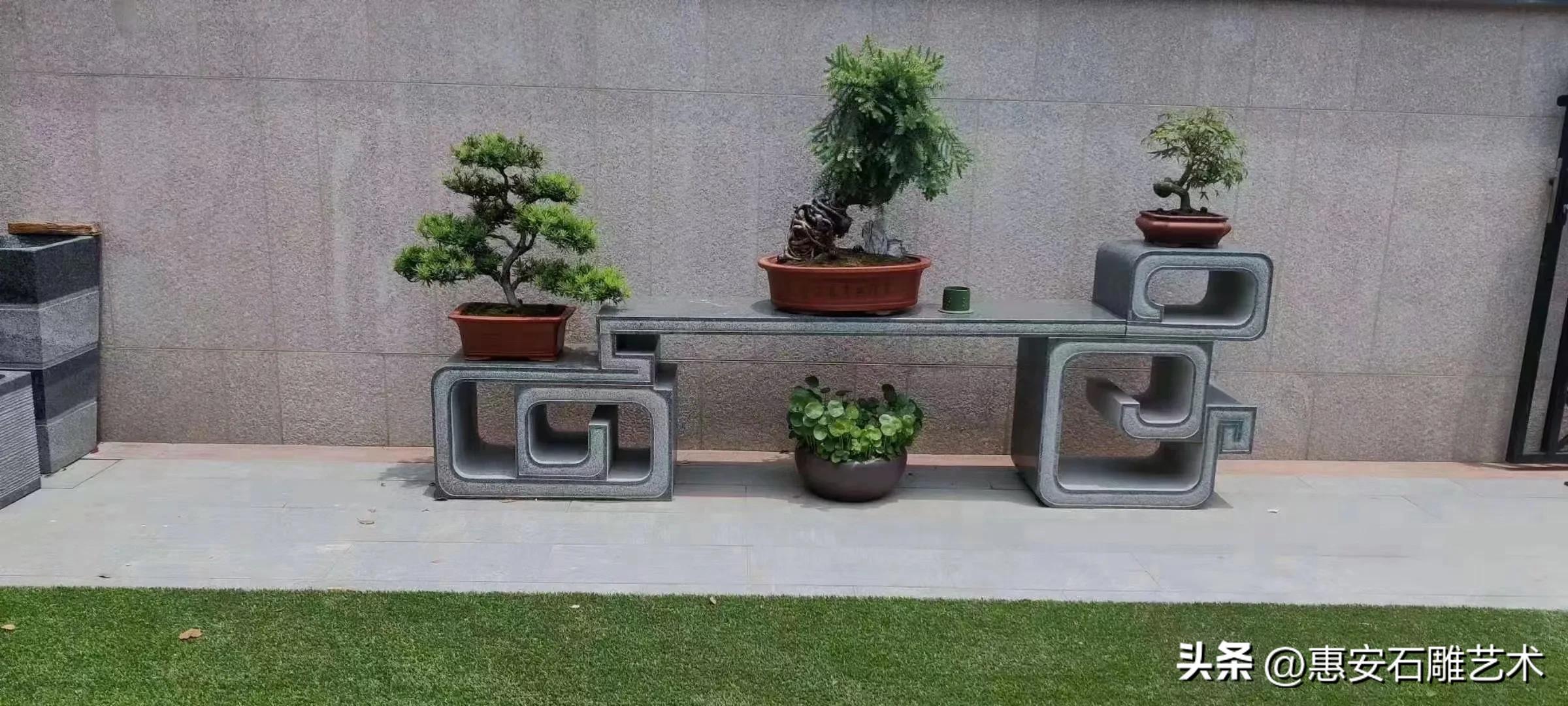 庭院盆景花架,庭院布置花架