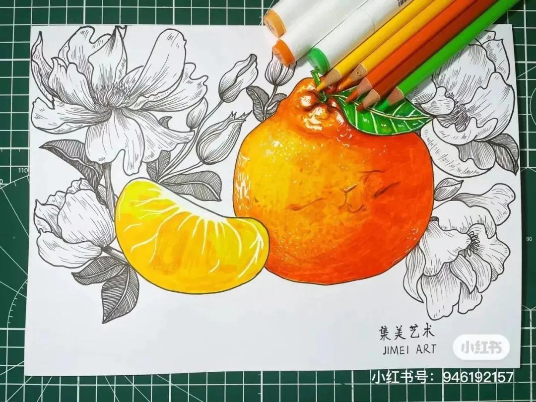 彩铅画出马克笔的效果,彩铅马克笔混合画