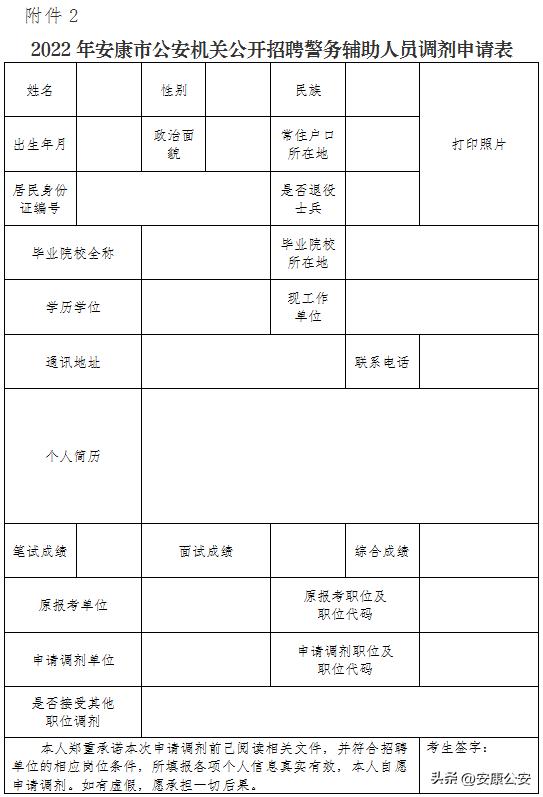 安康市招聘警务辅助人员公示,安康市公安局辅警招考10月份