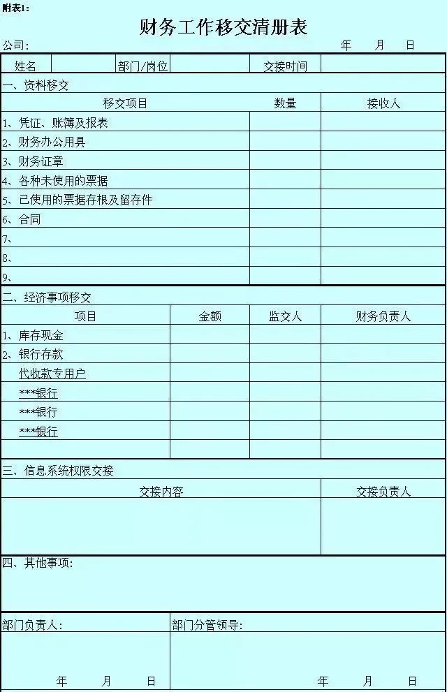 一个老会计的交接清单,会计工作交接清单及流程