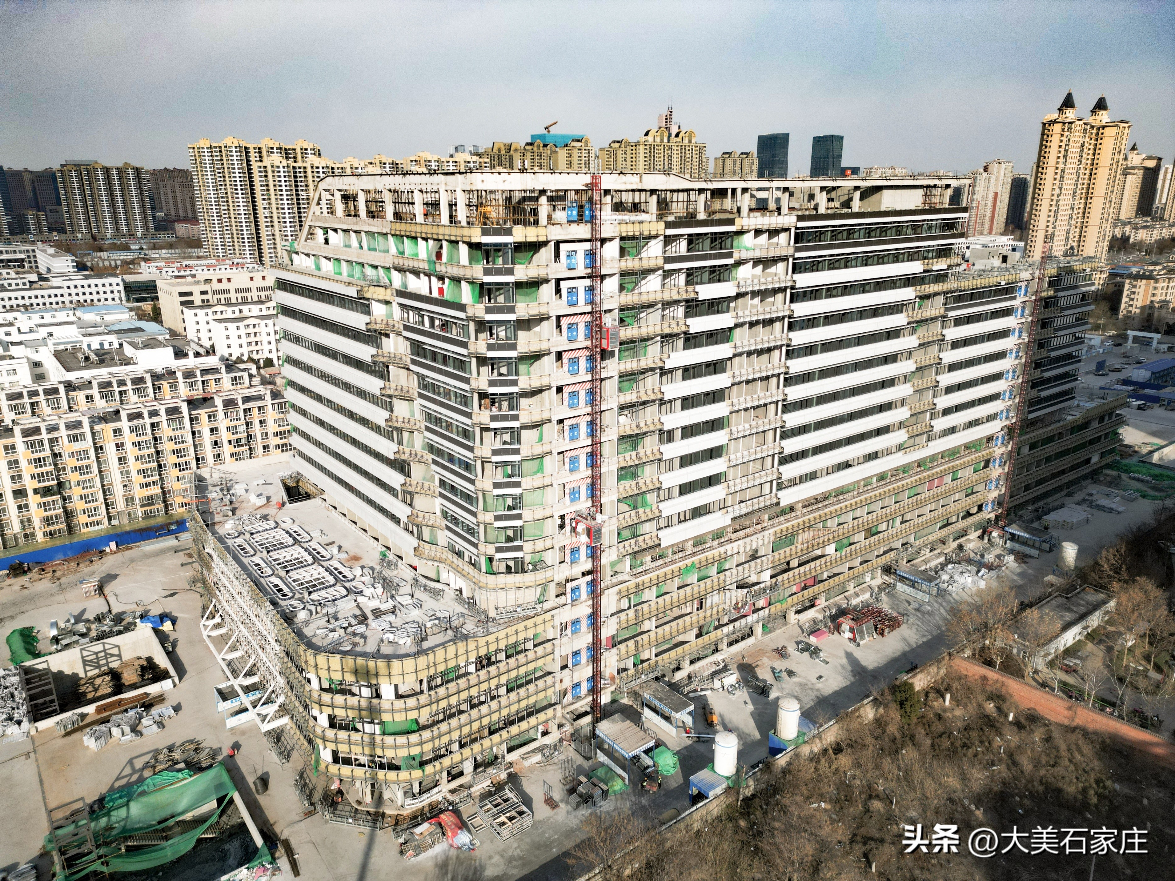 河北医科大学第四医院东院医疗综合楼项目航拍