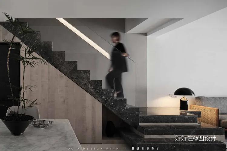 石材地板搭配原木家具,原木石材结构装修效果图