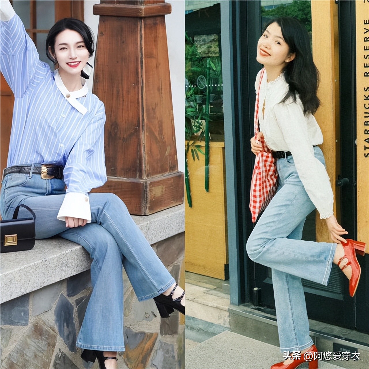 低跟鞋时髦又好穿,高跟鞋粗跟百搭小个子小白鞋