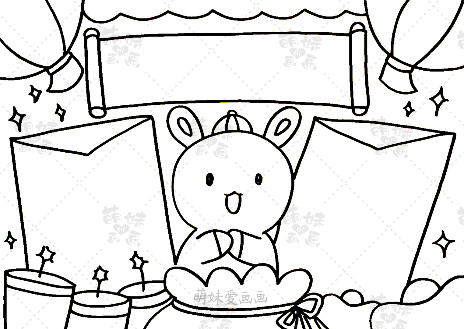 新春手抄报2023兔年简单又好看,兔年春节手抄报简单又漂亮字又少