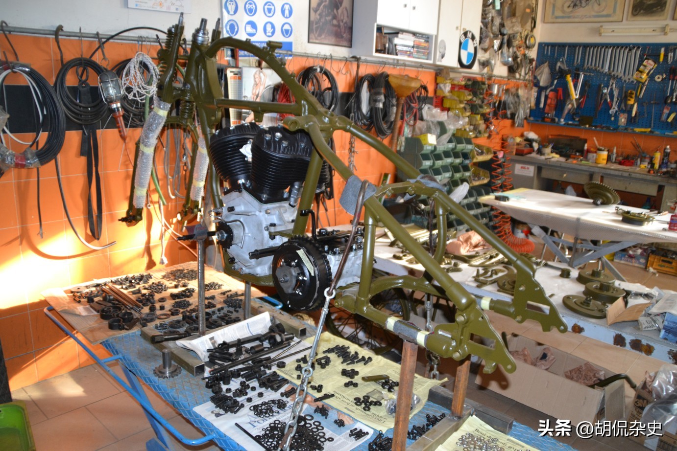 95式军用摩托,日军挂式摩托车