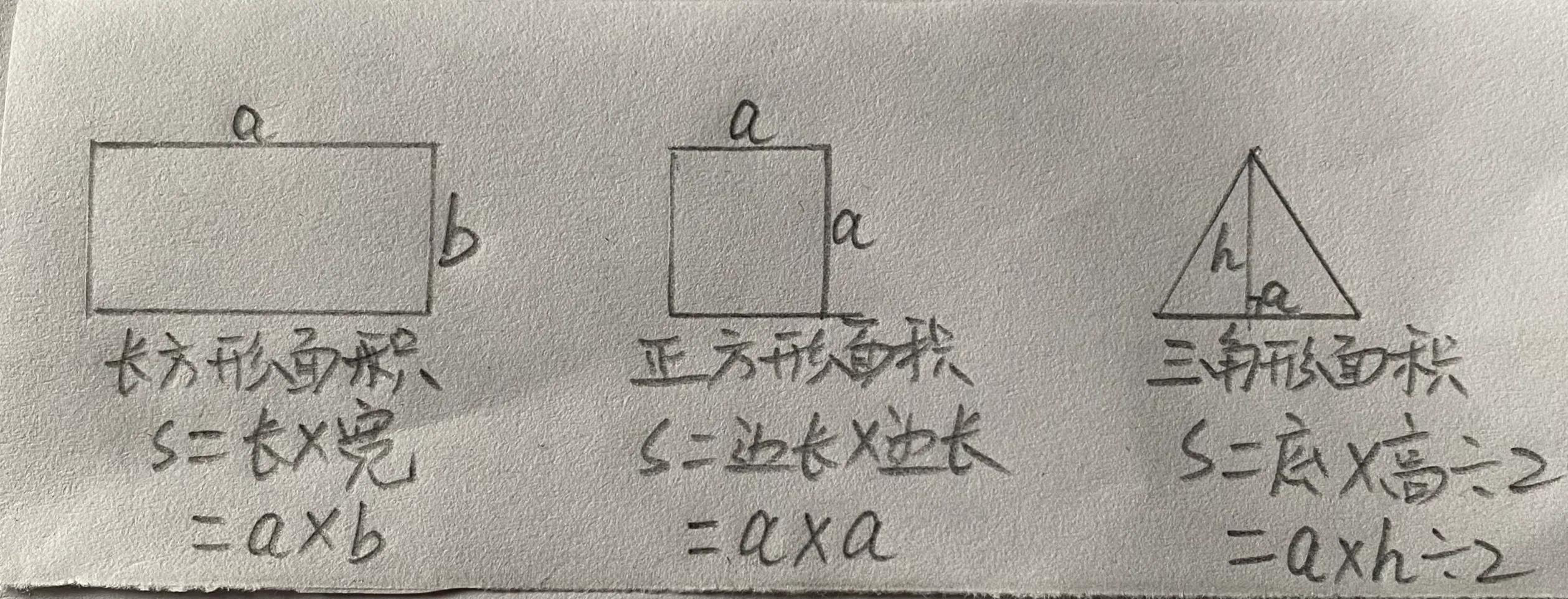 图形的面积手抄报,图形的面积公式和周长公式