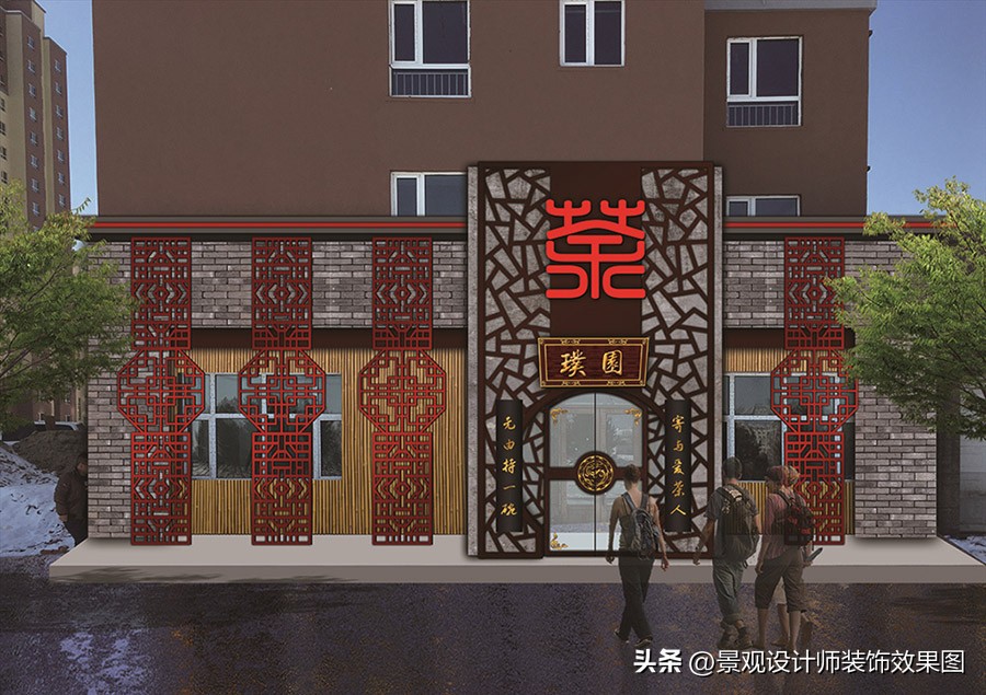 门头门脸装修用什么材质,便利店门头门脸颜色搭配效果图