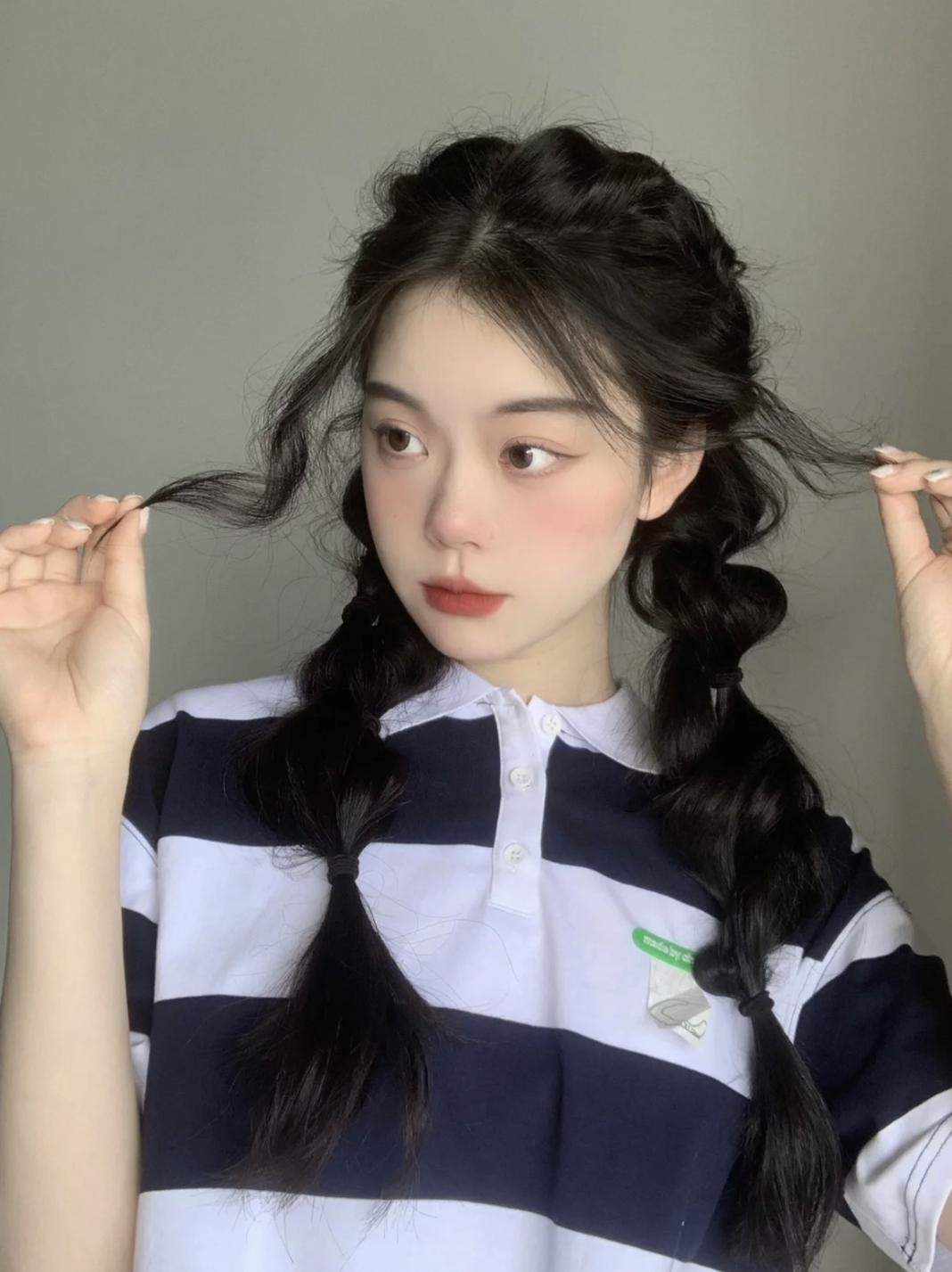 波浪卷发简单编发,晚上编发一夜变人鱼卷发