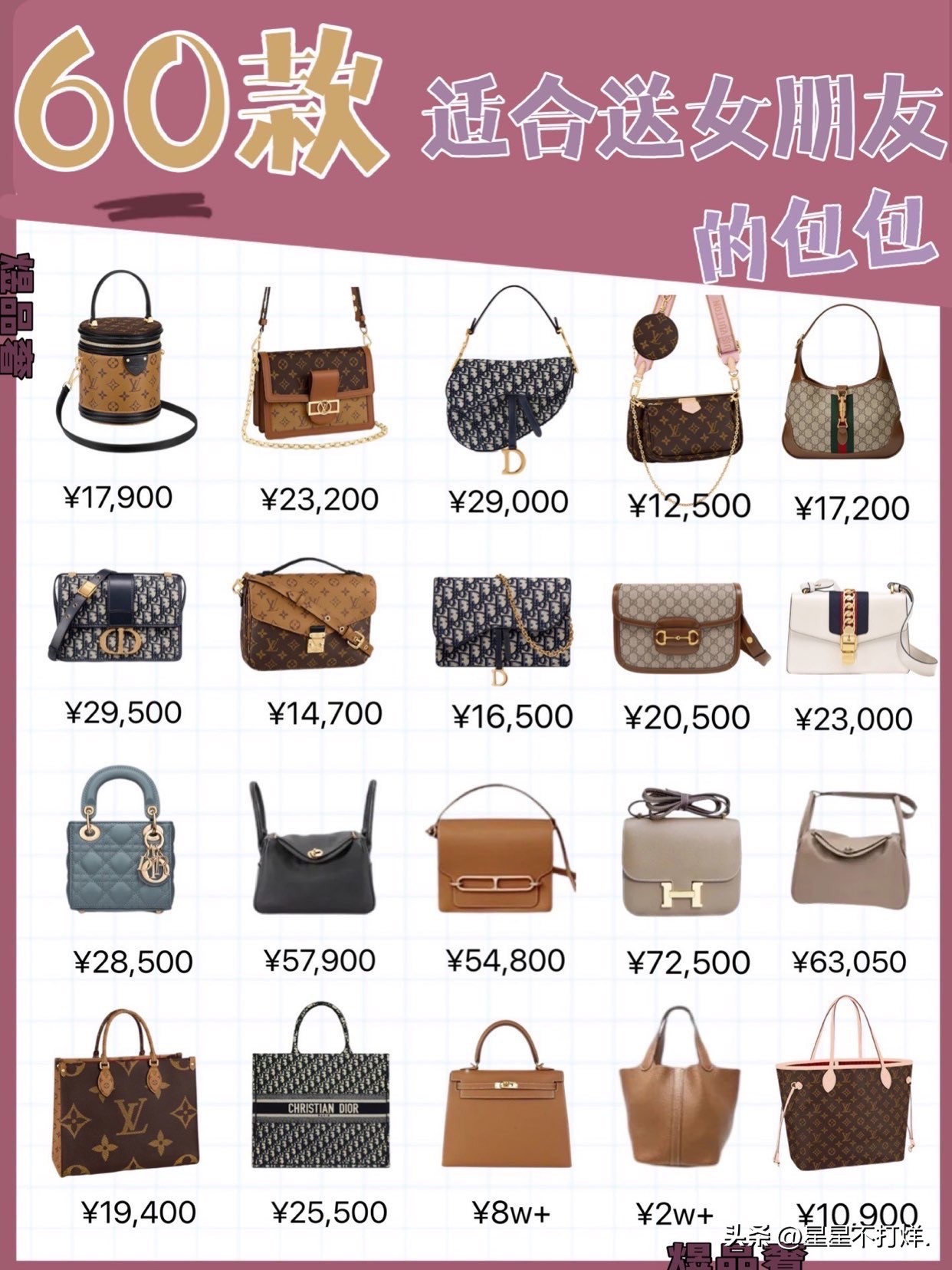追女生的看过来，60款送女友的包包，送完感情快速升温
