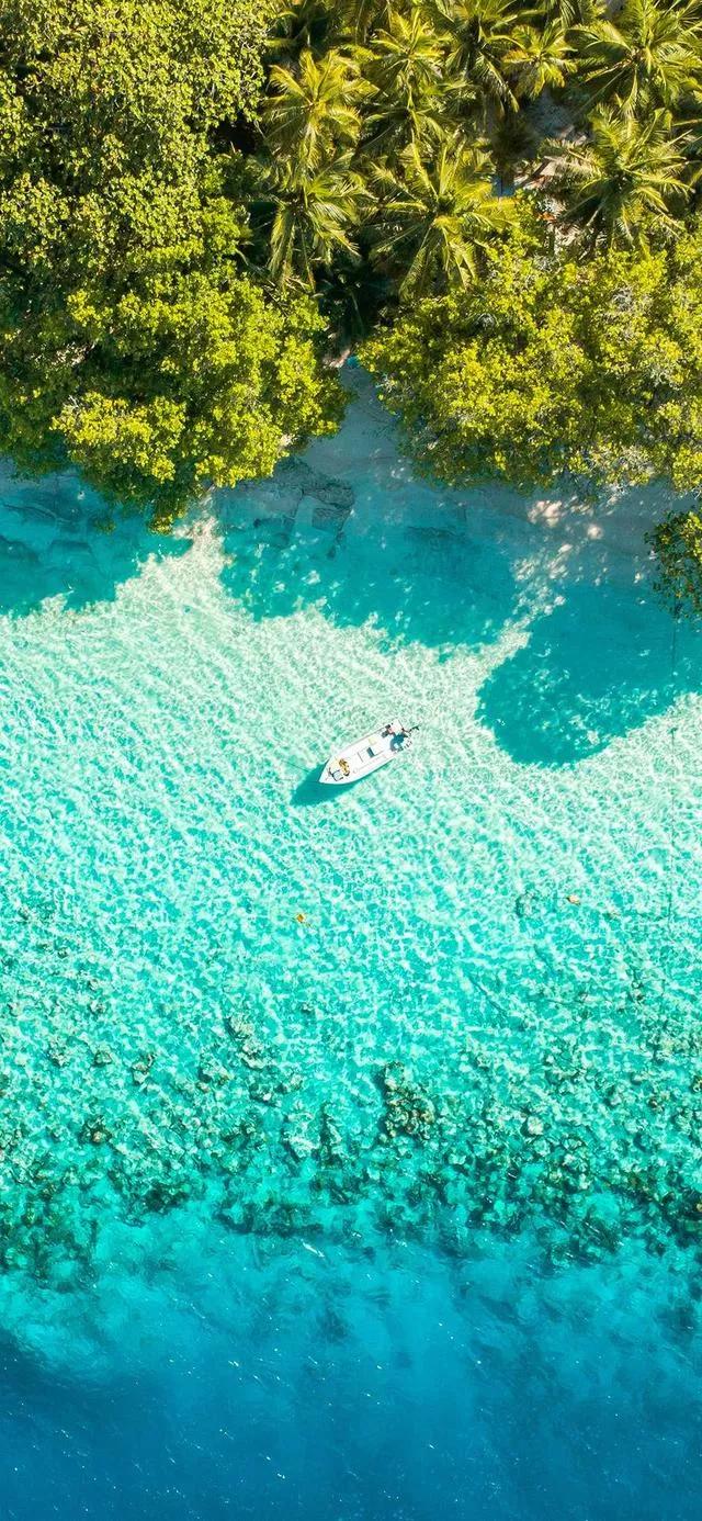 美丽的碧海蓝天壁纸,2018蓝色大海夏天壁纸