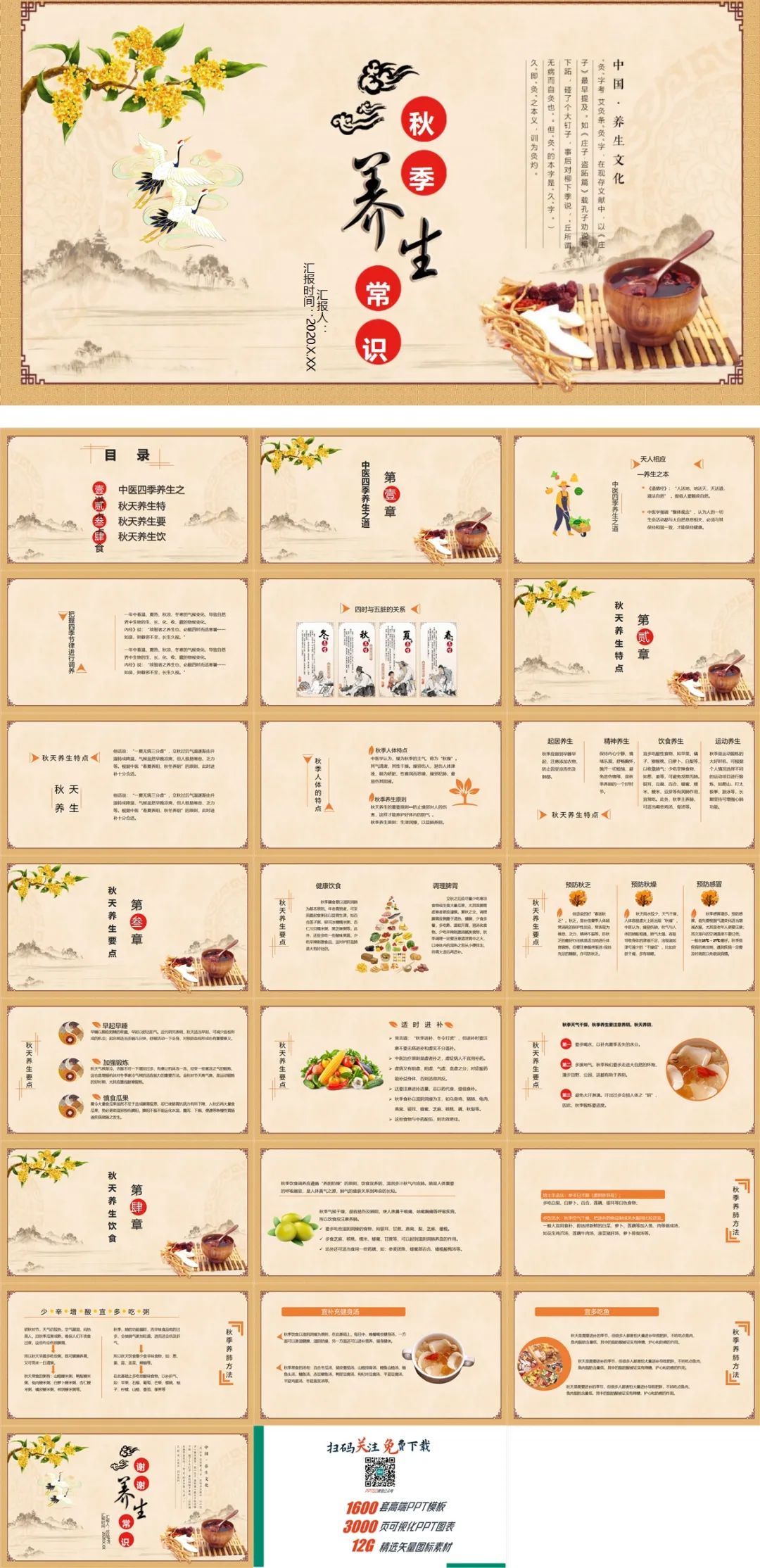 中医风格ppt背景图片,中医中药养生文化ppt模板下载
