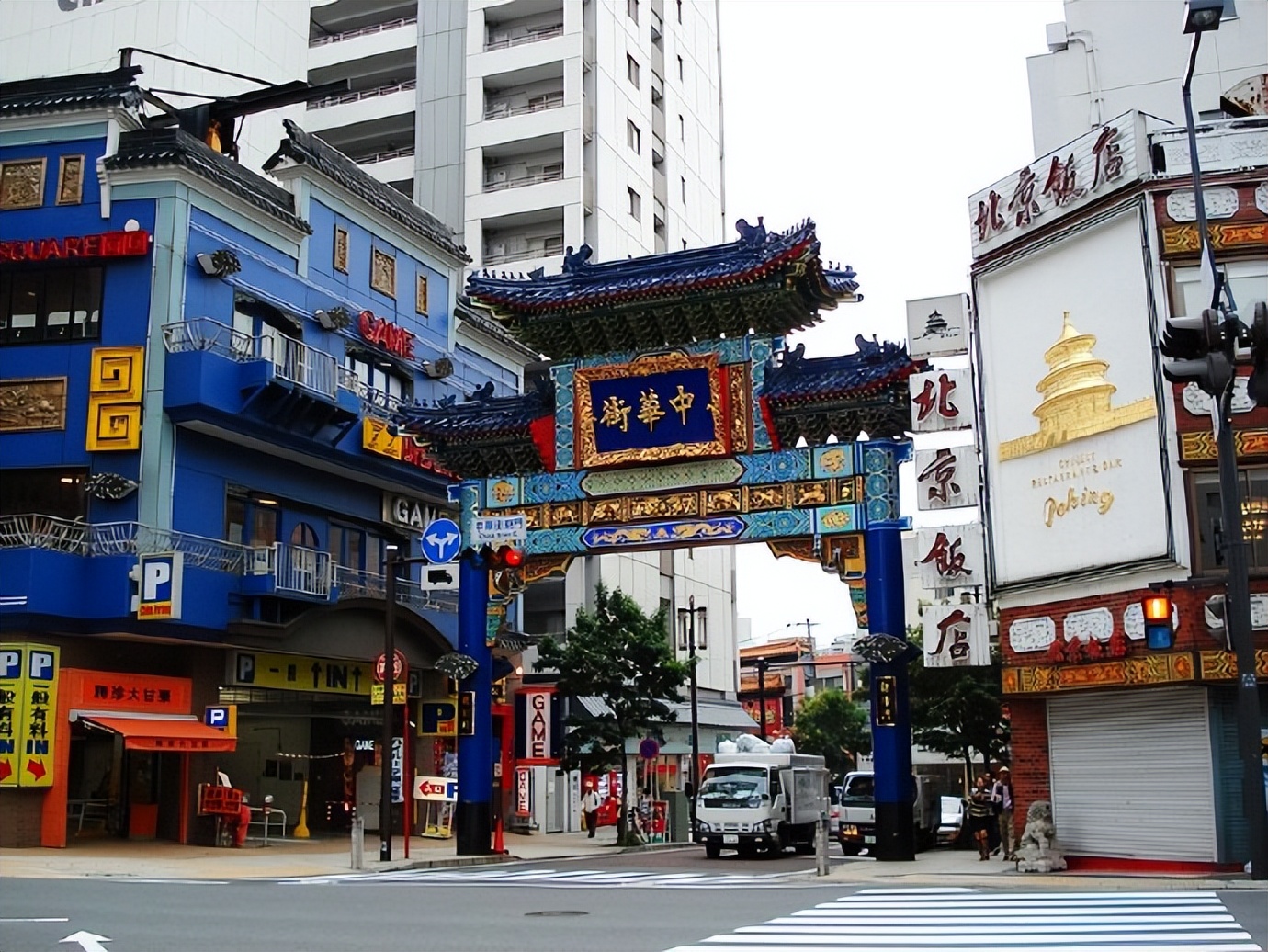 日本唐人街游玩,日本横滨山下公园风景