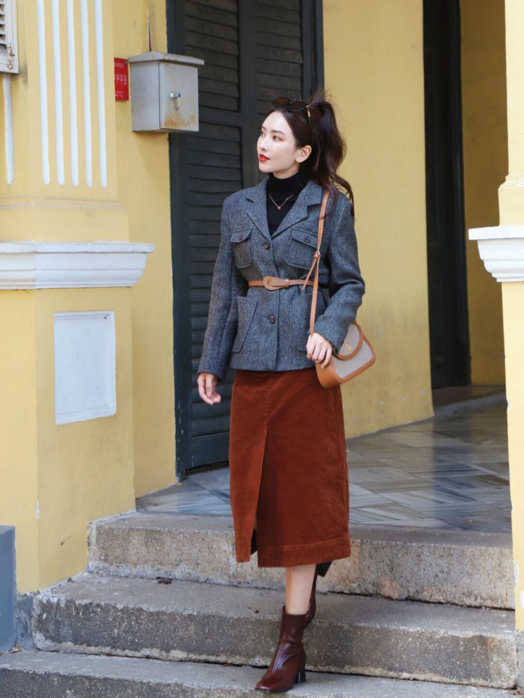 职场OL冬季离不开“羊毛西装”，借鉴这组搭配，日常通勤也很时髦