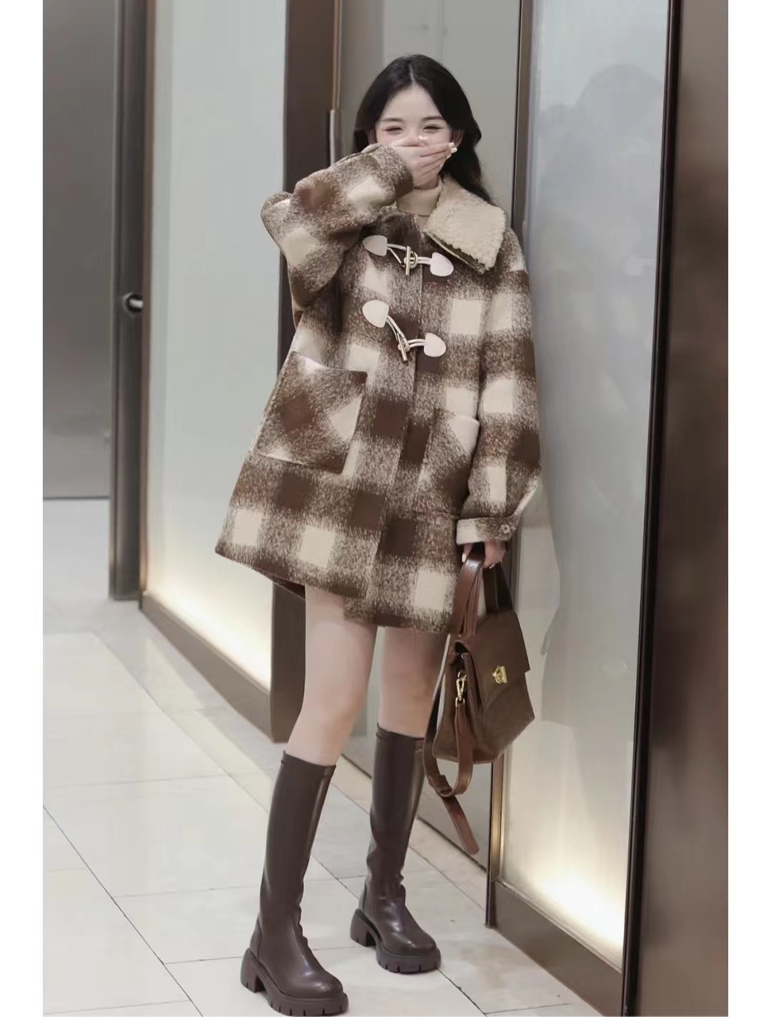 这45套棕色长筒靴穿搭太高级了，显高显瘦显腿长