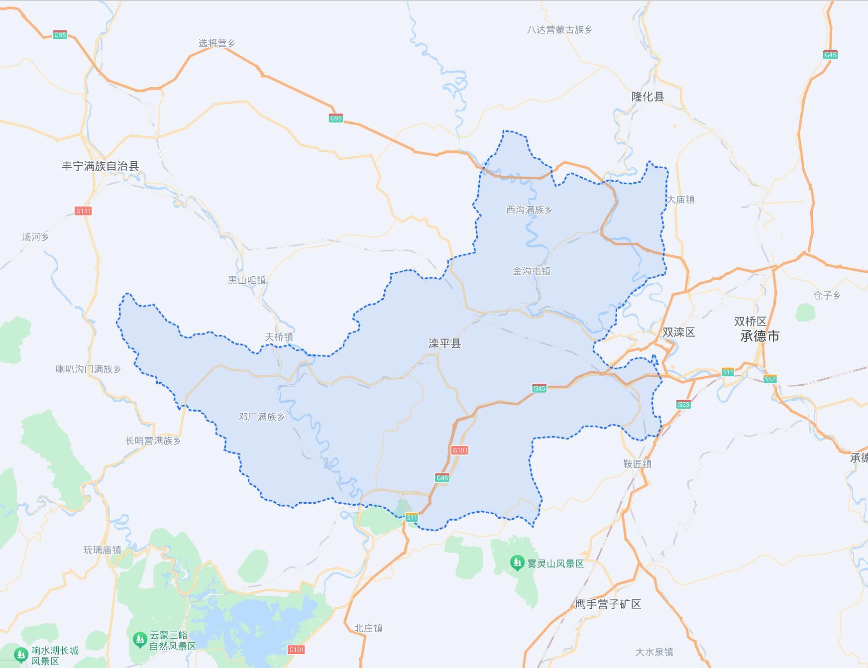 承德市滦平县简介,承德的滦平县八县三区地图