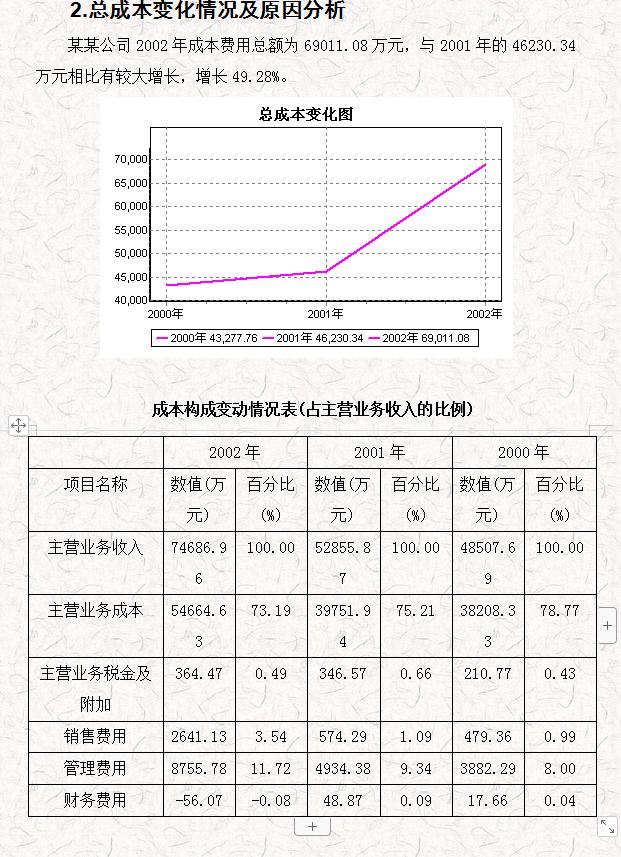 财务报表分析2019年模板,财务年度报表分析报告