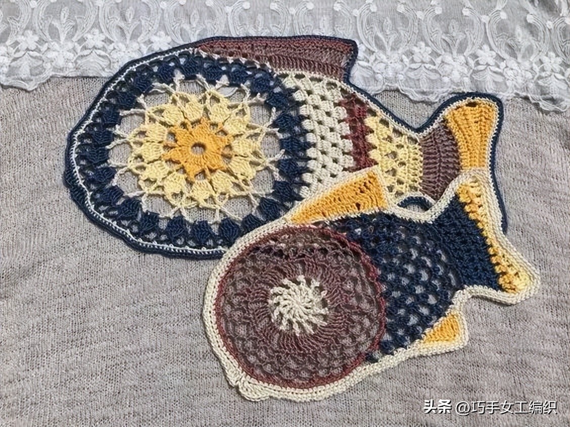 她只用零线就把鱼钩出了百变的花样，还超实用，真是太聪明了！