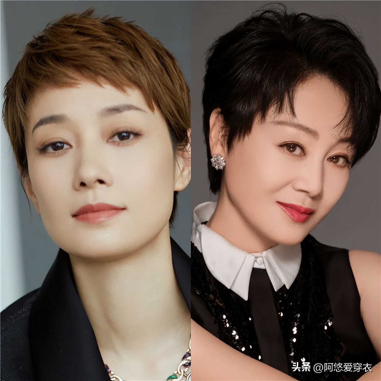 适合长脸的减龄羊毛卷发型,50岁女人头发告别黑长直和羊毛卷